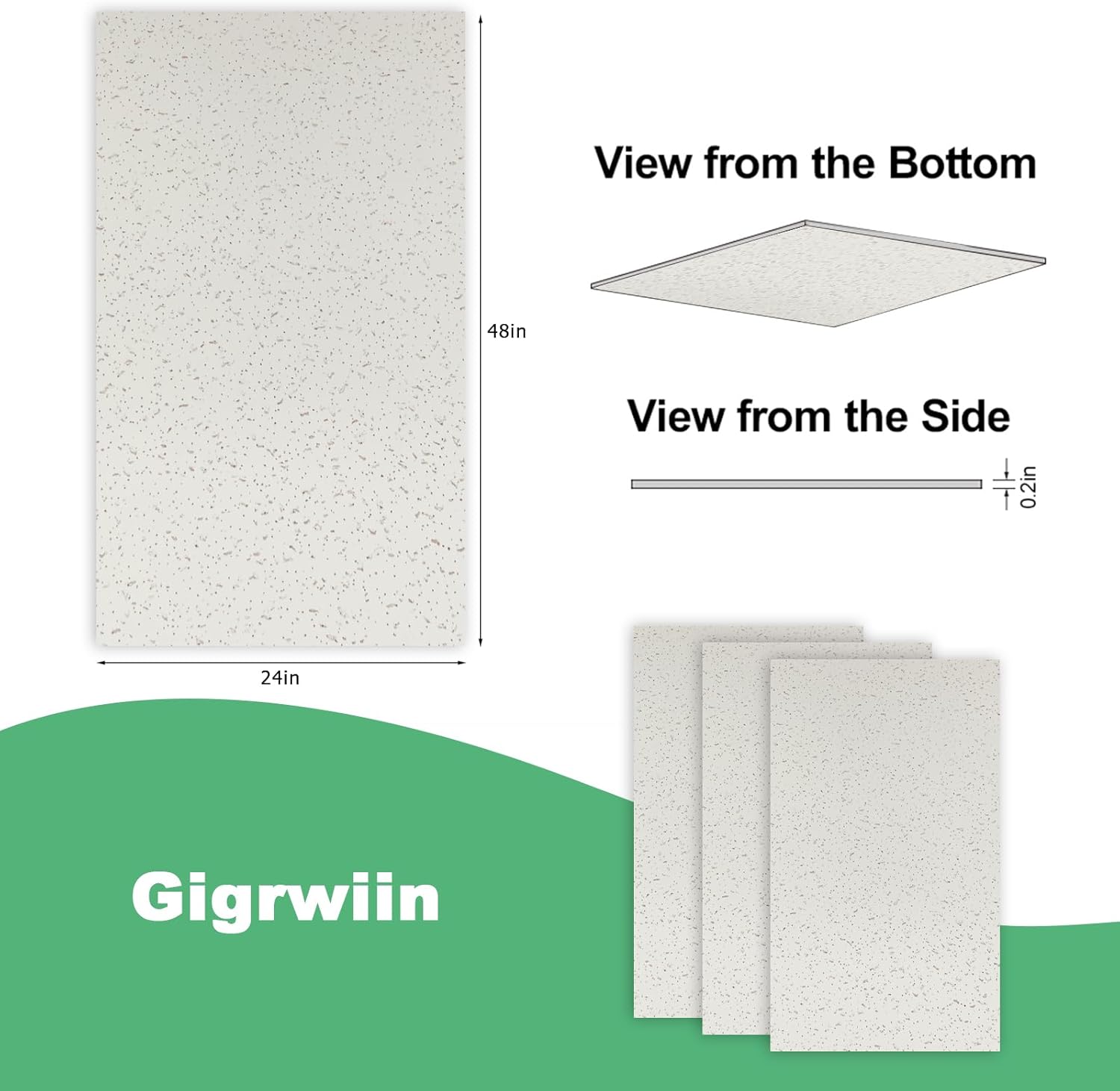 2ft x 4ft Printed Pro Ceiling Tiles - PVC Ceiling Panel 24 x 48in – Waterproof, Washable and Fire-Rated