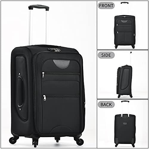 Merax Suitcase Set Softside 3-Piece Expandable Luggage with TSA Lock Spinner Wheels Lightweight Upright Luggage with Travel Bag(22/26/30 IN