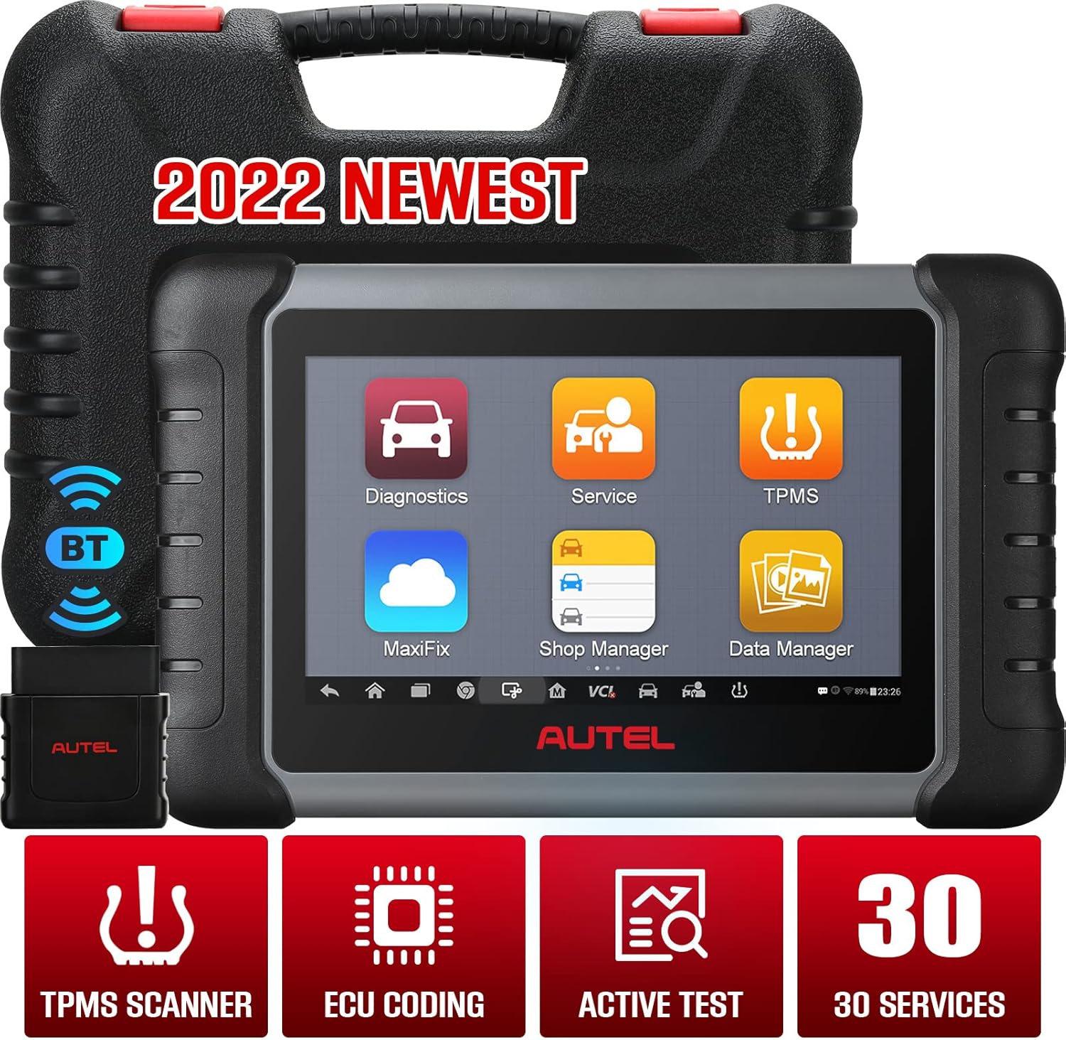 Autel MaxiPRO MP808TS TPMS Diagnostic Scanner, 2022 Newest Scan Tool with Complete TPMS Function, 31+ Services, Bi-Directional Control