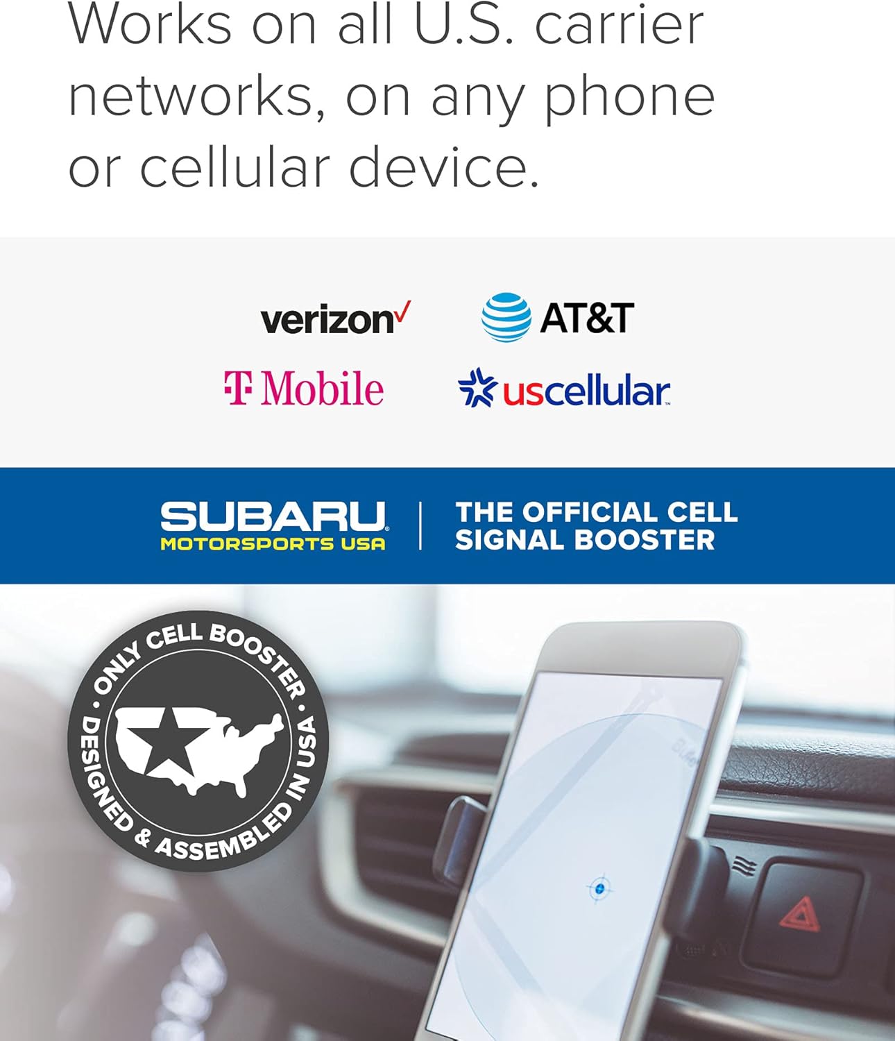 weBoost Drive X - Vehicle Cell Phone Signal Booster | 5G & 4G LTE | Magnetic Roof Antenna | Boosts All U.S. Carriers - Verizon, AT&T