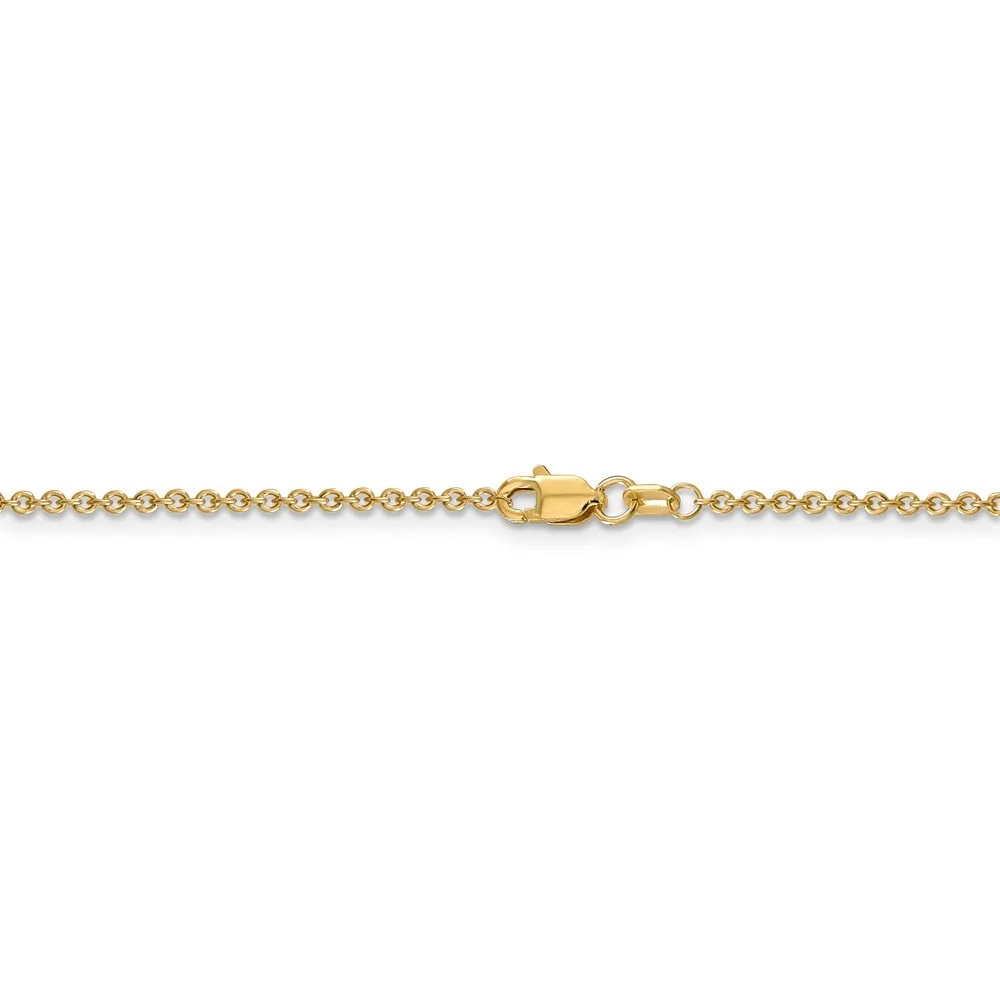 14k Gold 1.6mm Cable Chain Necklace 30 Inch Jewelry Gifts for Women - 5.0 Grams