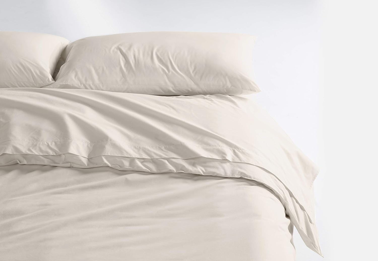 Casper Sleep Soft and Durable Supima Cotton Sheet Set, Queen, White/Slate