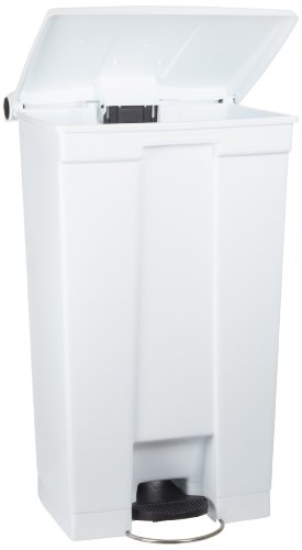 Rubbermaid Commercial Products Step-On Lid Trash Can, 8-Gallon, Beige