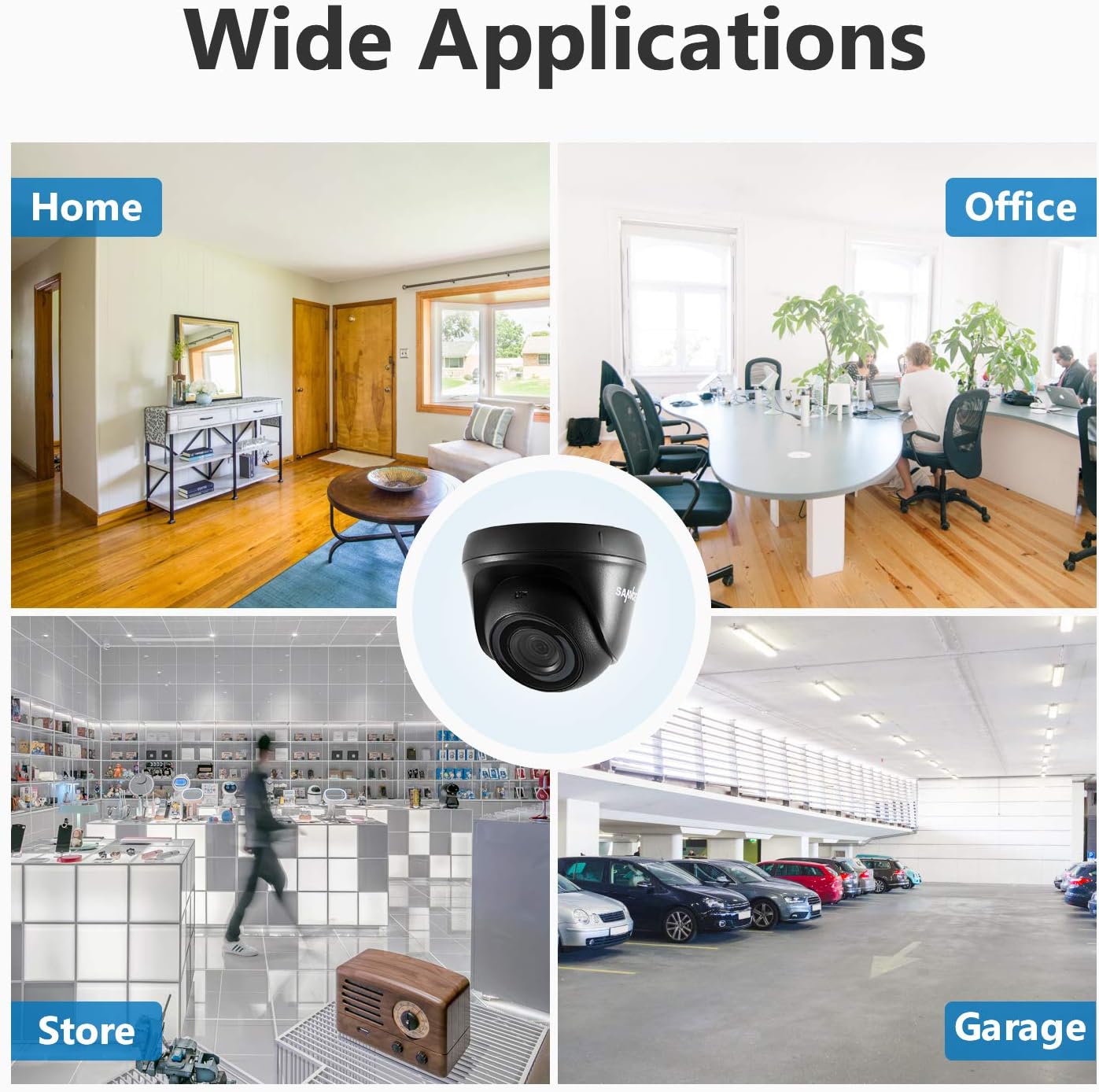 SANNCE Home Wired Security Camera System, 1080P 8CH CCTV DVR with 8X1920TVL IP66 Weatherproof Surveillance Cameras with 100 ft Night Vision