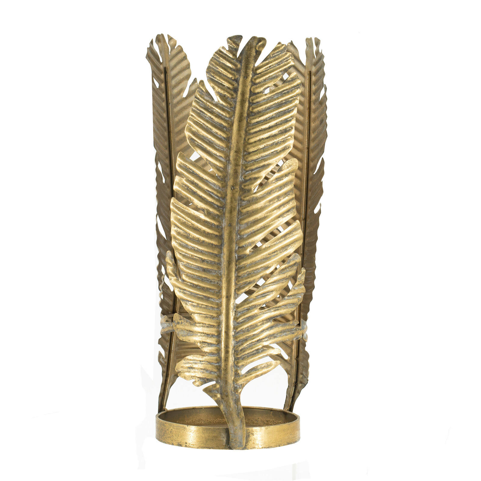 A u0026 B Home Antique Gold Metal Candle Holder