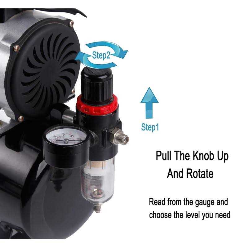 Timbertech Upgraded Airbrush Single-Piston Oil-free Mini Compressor ABPST08 with Cooling Fan - Shop Hardware Tools Online Store