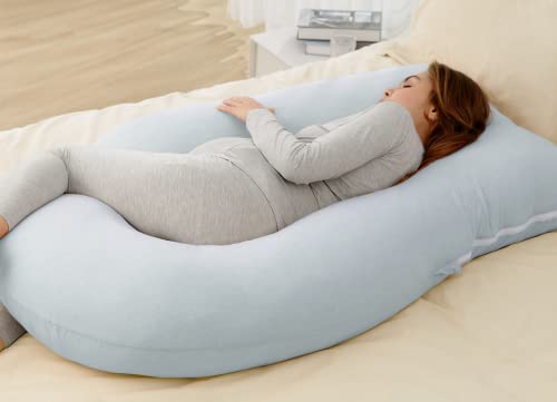 Momcozy Pregnancy Pillows for Sleeping, U Shaped Full Body Maternity Pillow with Removable Cover - Support for Back, Legs, Belly