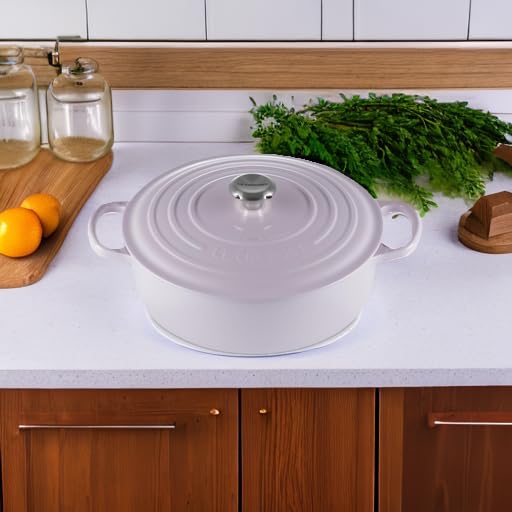 Le Creuset Enameled Cast Iron Signature Round Wide Dutch Oven, 6.75 qt., Cerise