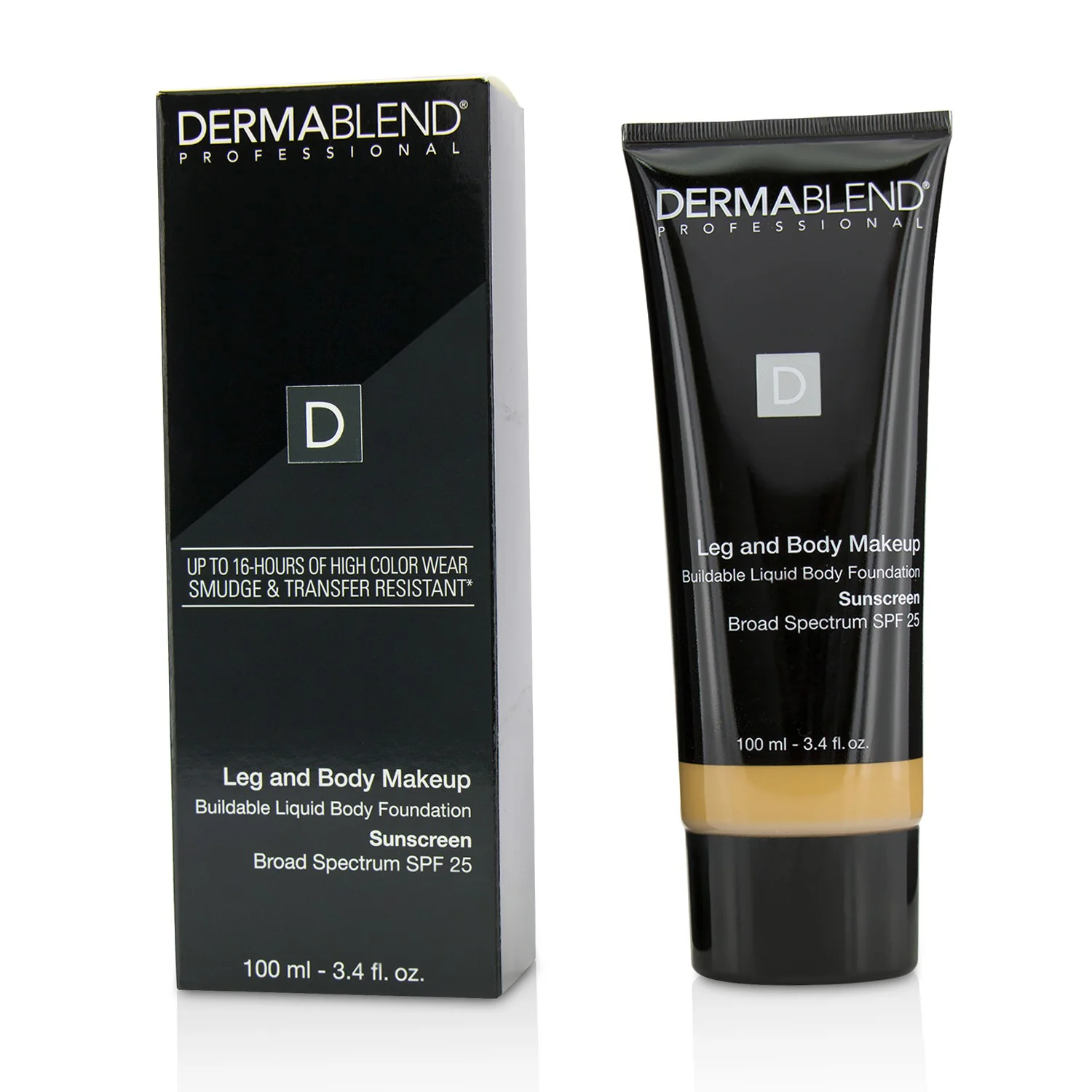 Dermablend Leg and Body Make Up Buildable Liquid Body Foundation Sunscreen Broad Spectrum SPF 25 - #Light Beige 35C 100ml/3.4oz