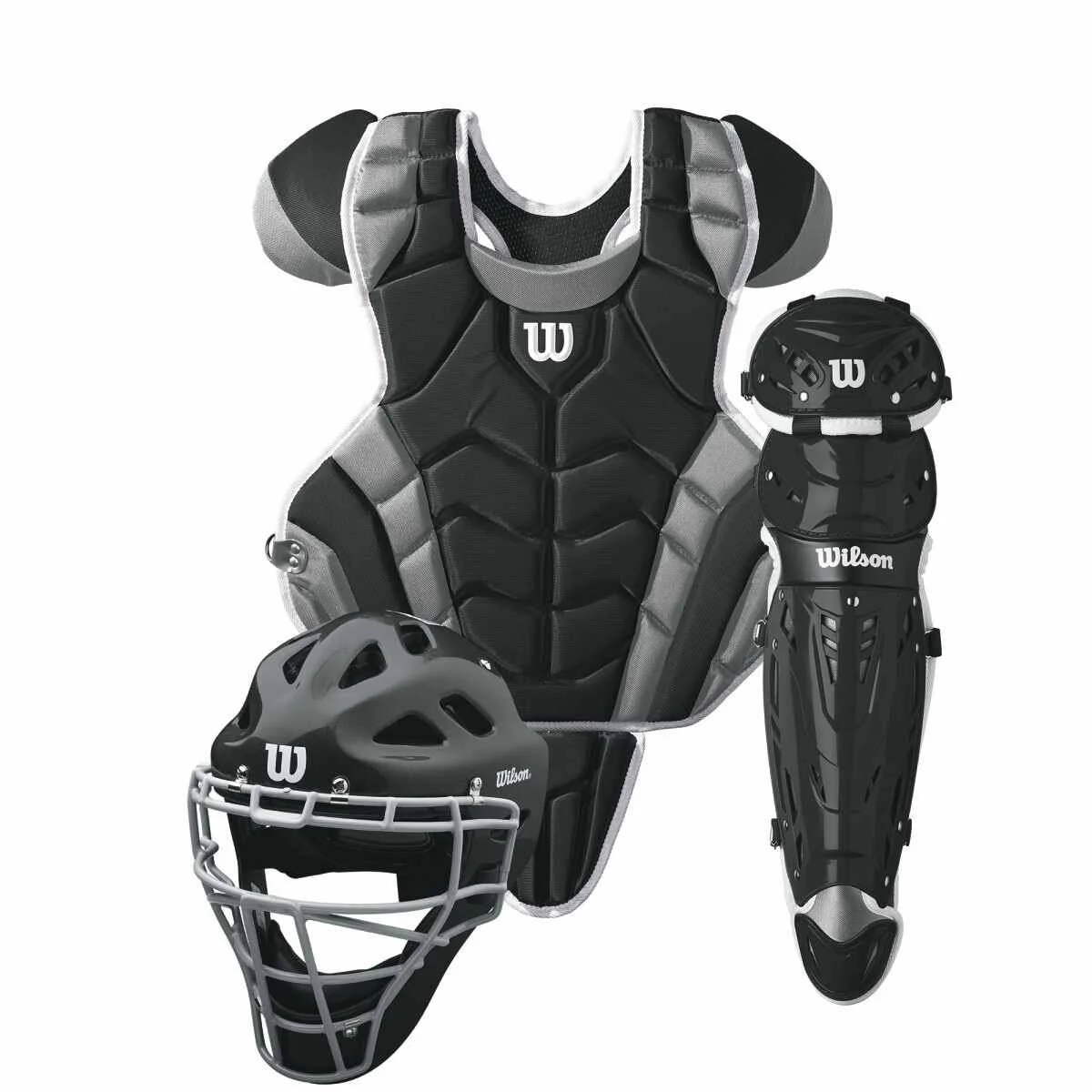 Wilson C1K Catcher&s Gear Kit - Intermediate - Black