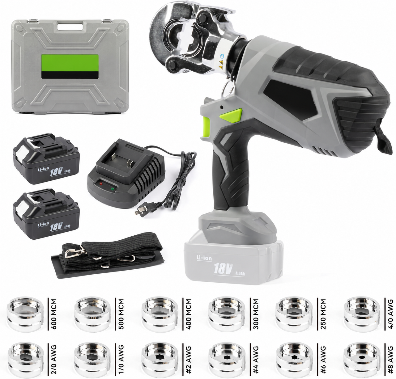 6.5-Ton Cordless Hydraulic Crimper Kit