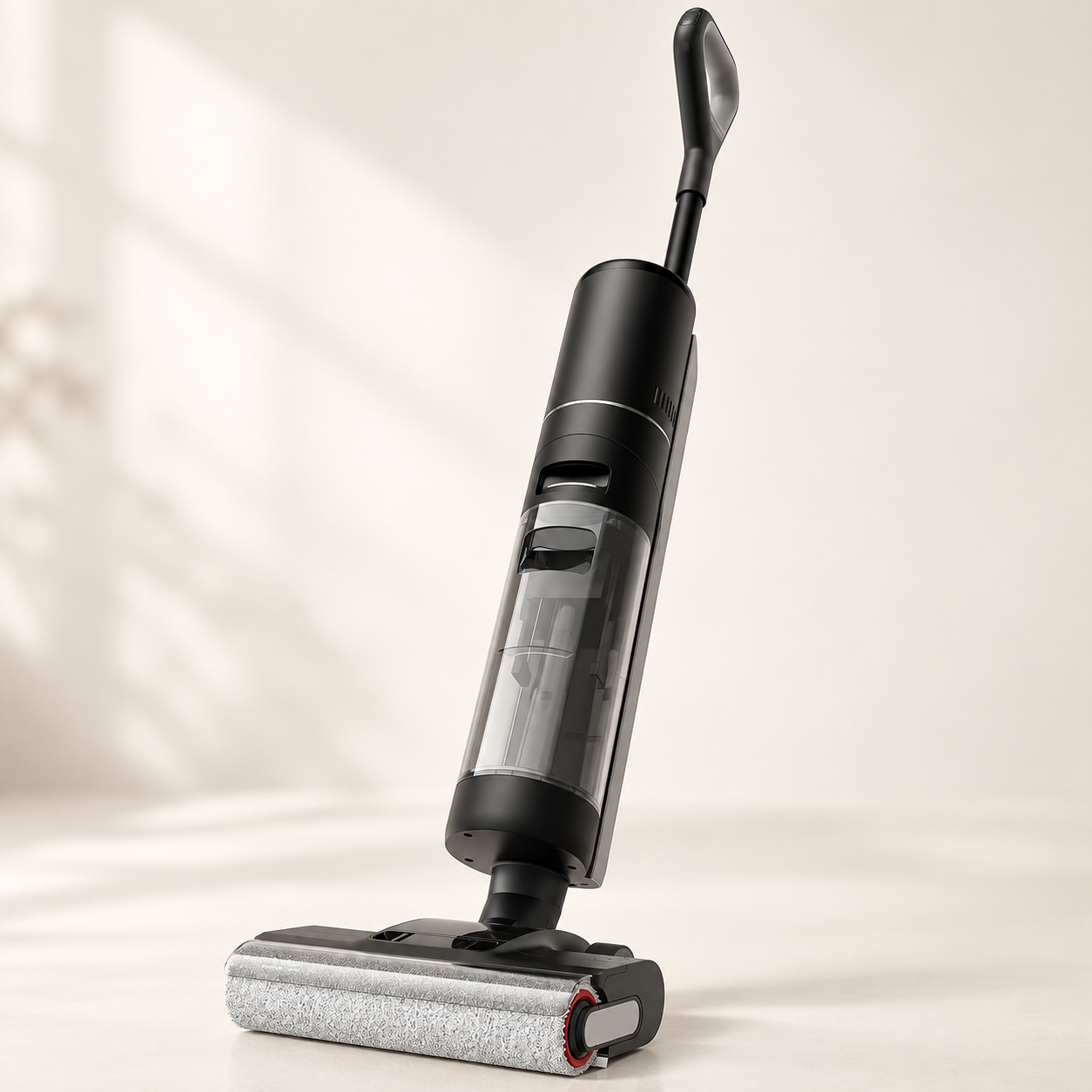 Pro dual-edge floor washer in black, full product view