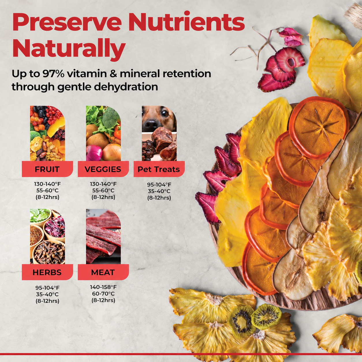 5-Tier Smart Food Dehydrator