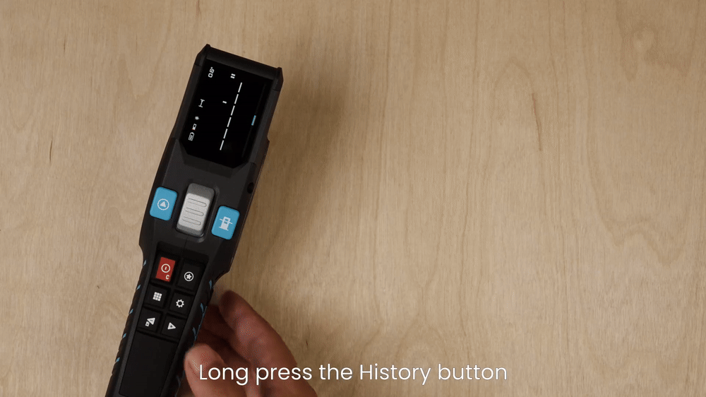 Opening measurement history with complete video captions