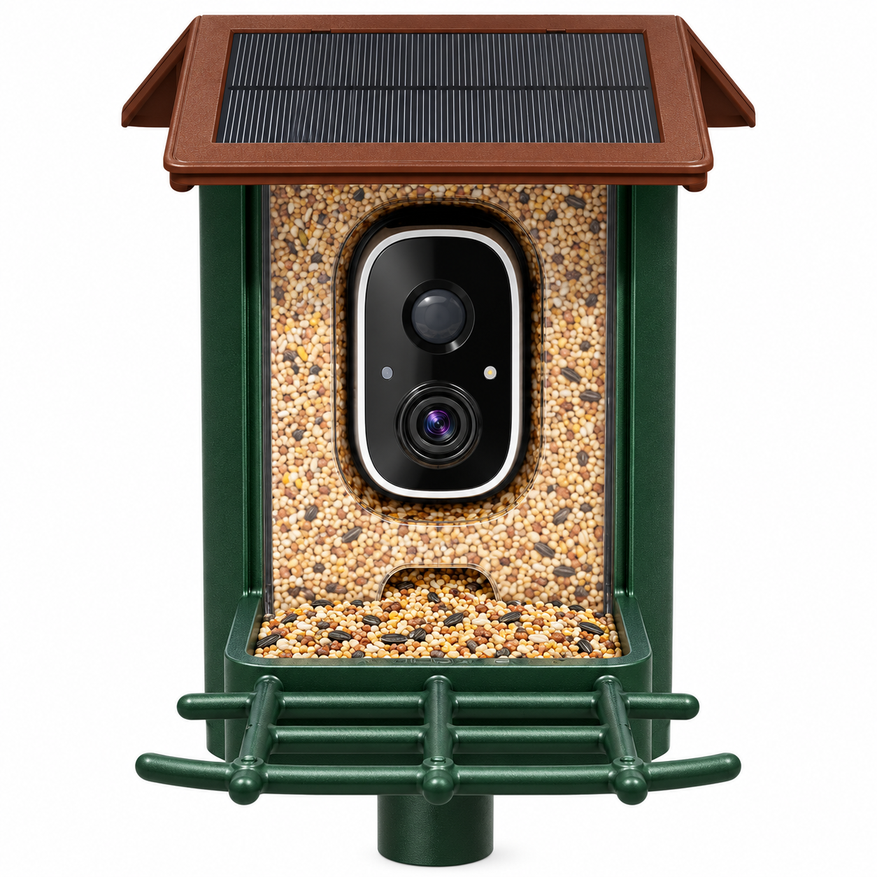 Brown / 2K bird feeder, front SKU identification view