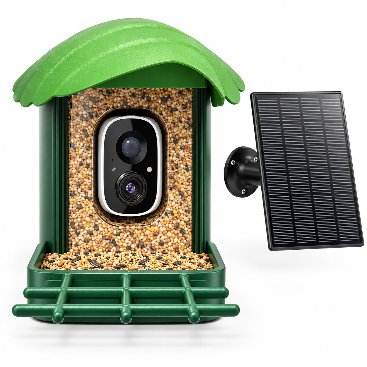Green / 3K bird feeder, front SKU identification view