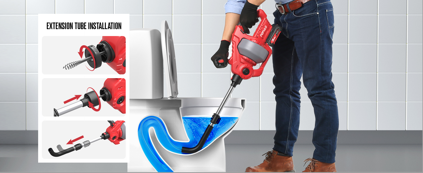 Toilet drain cleaning