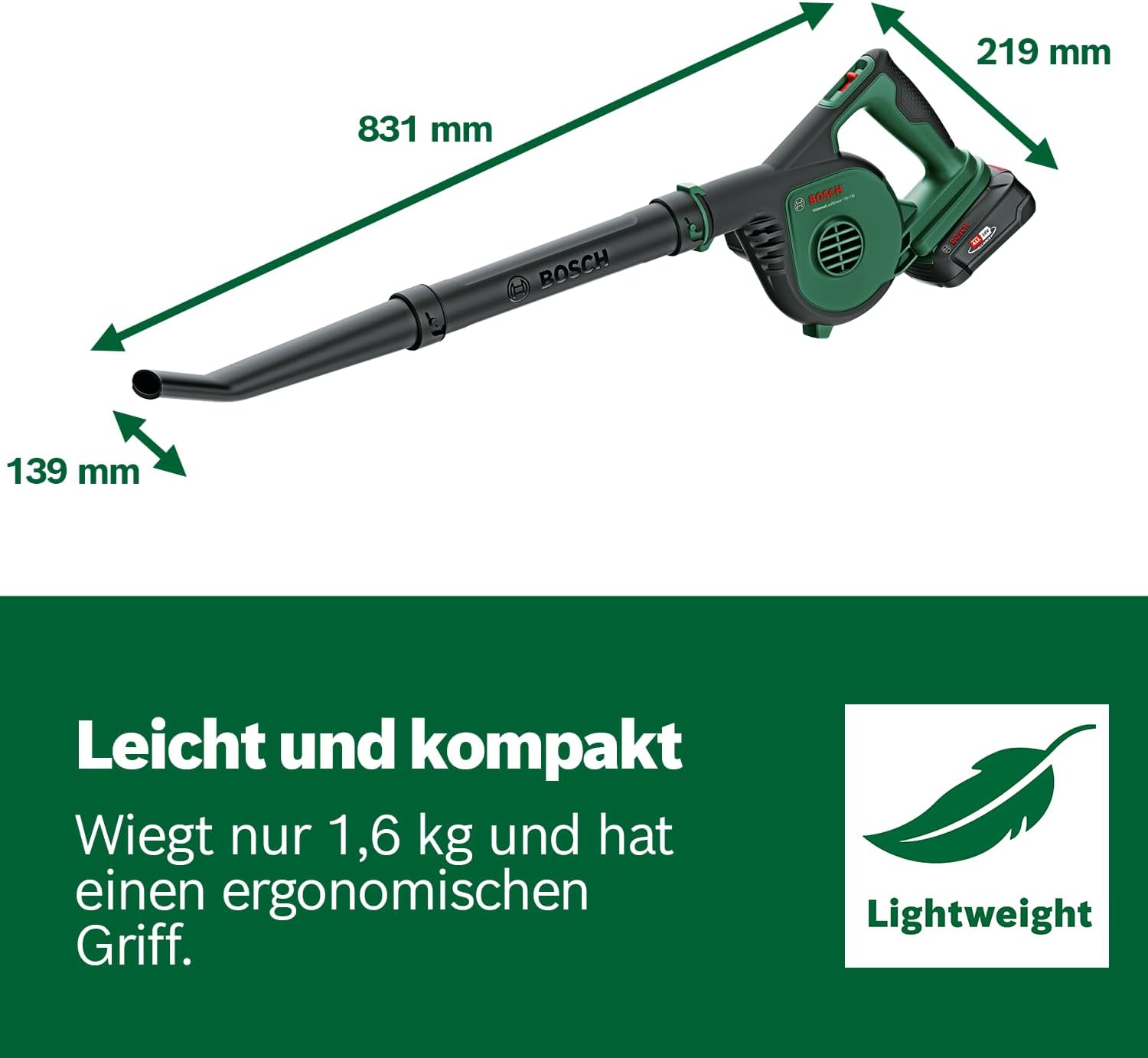 UniversalLeafBlower 18V-130 Cordless Leaf Blower