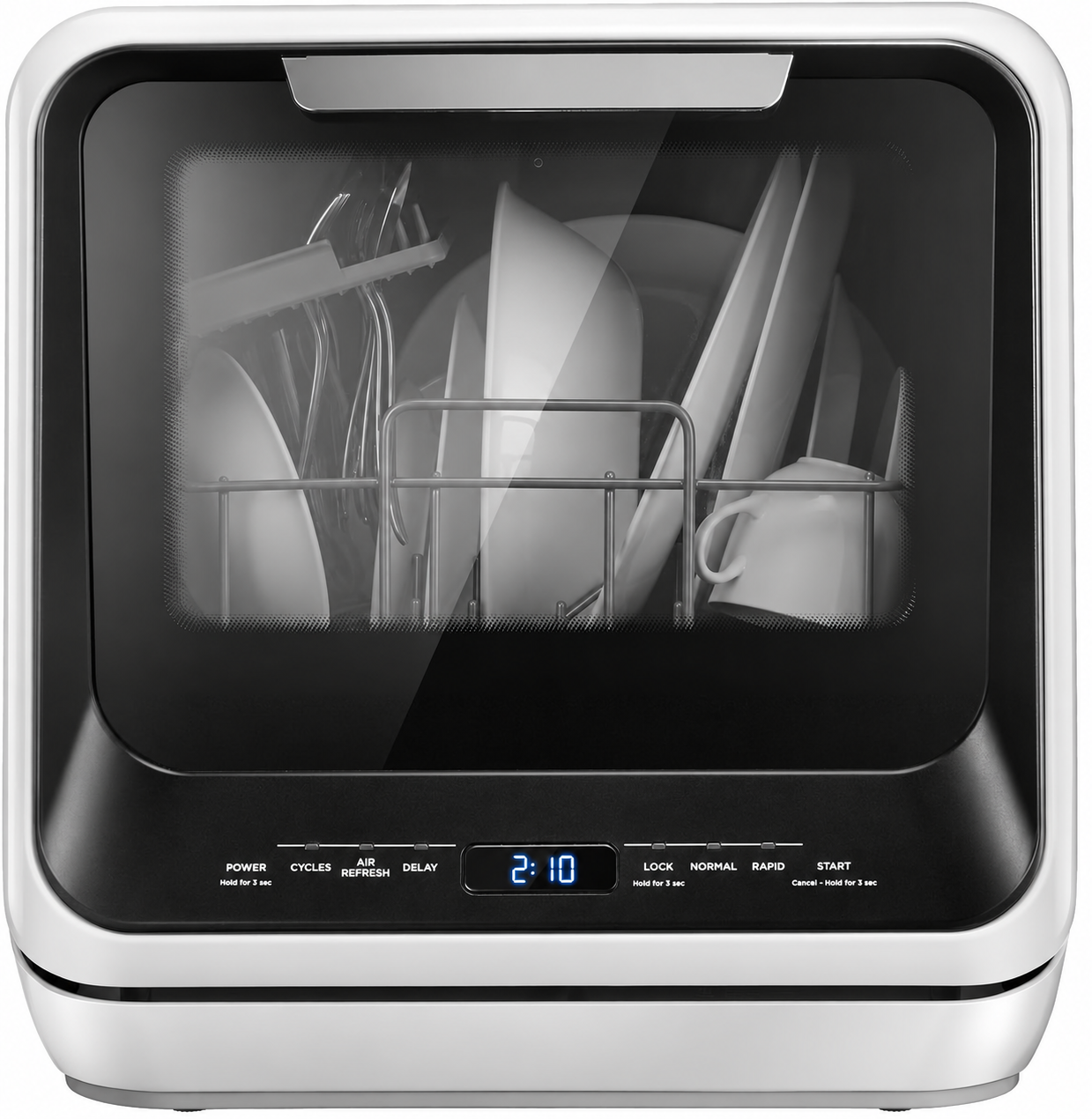 Portable compact automatic dishwasher
