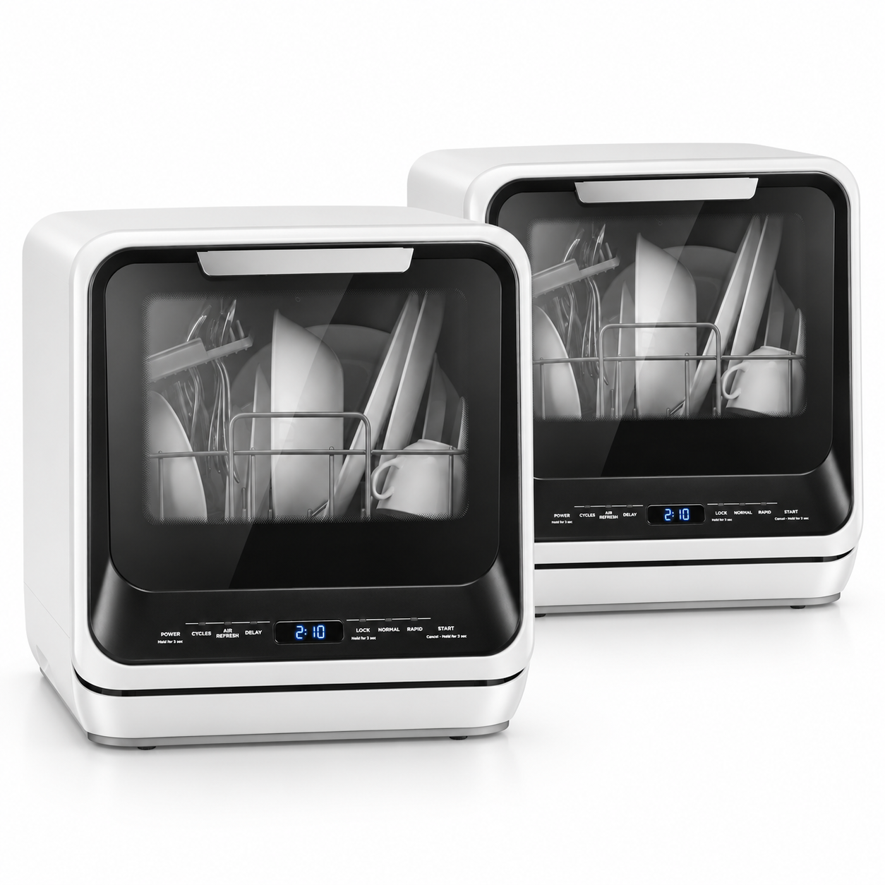 Portable compact automatic dishwasher
