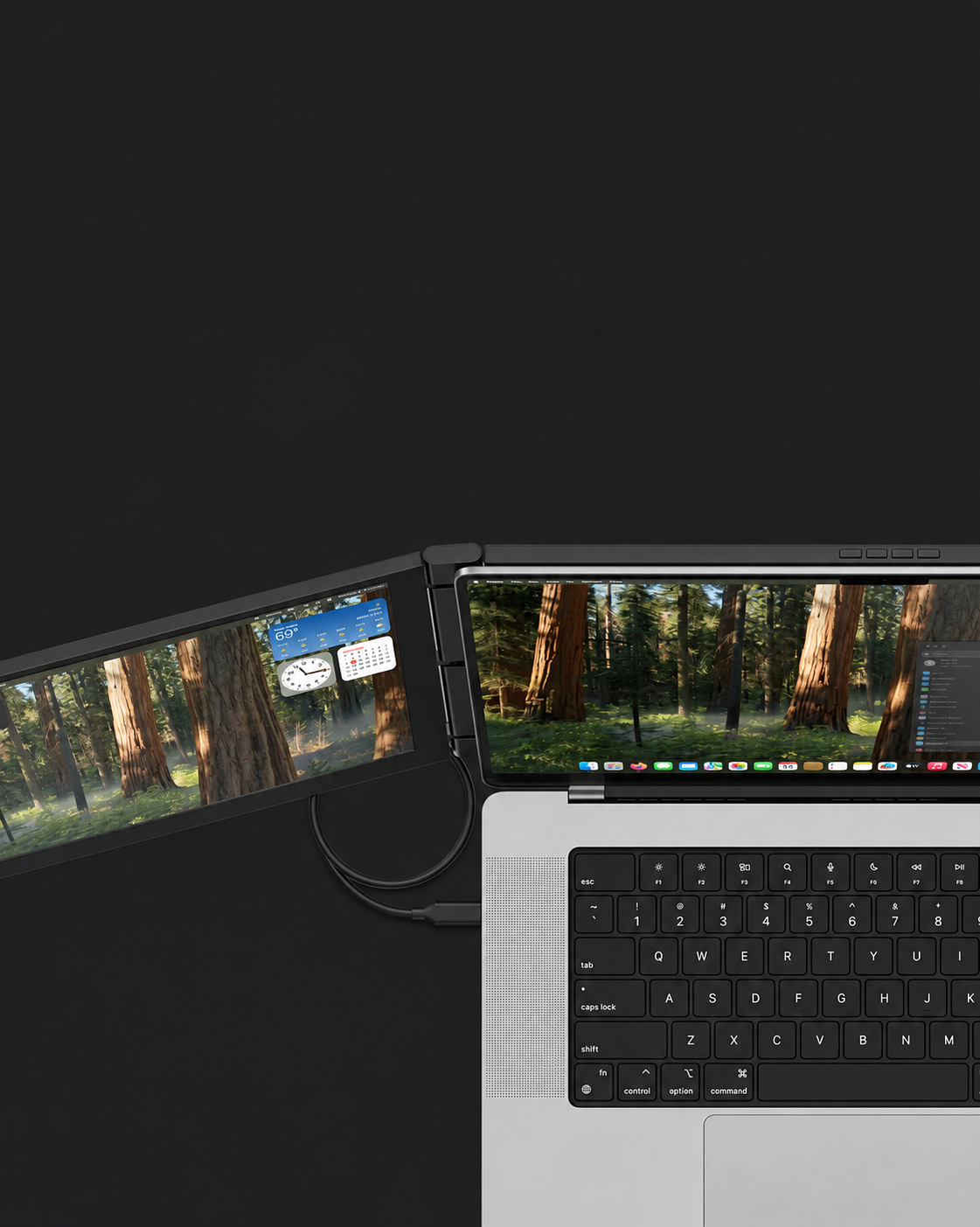 NEW  Trio 3 Pro  Triple your laptop’s screen space.