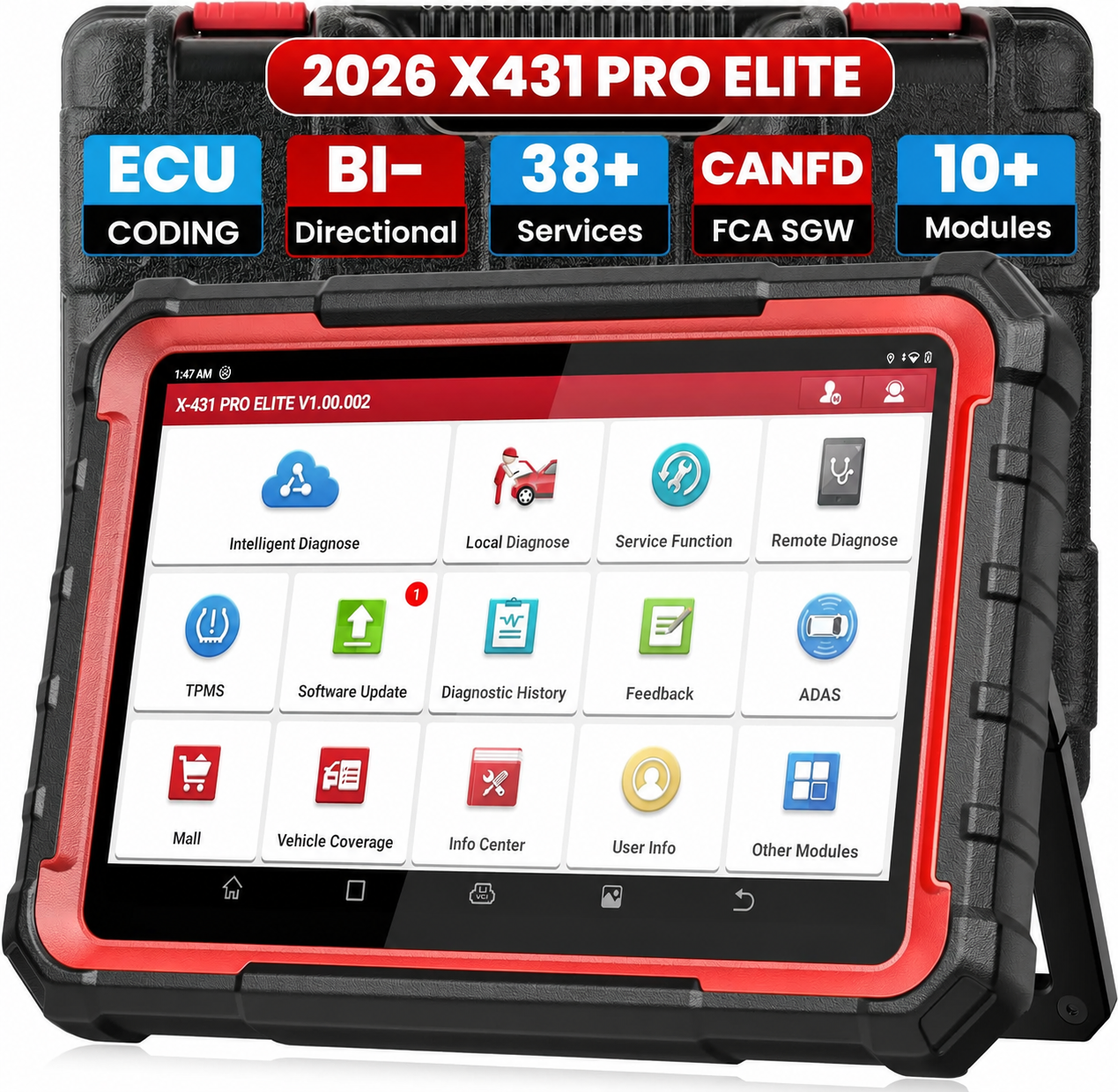 X431 Scanner PROS Elite 2026 New Bidirectional Scan Tool, ECU Coding