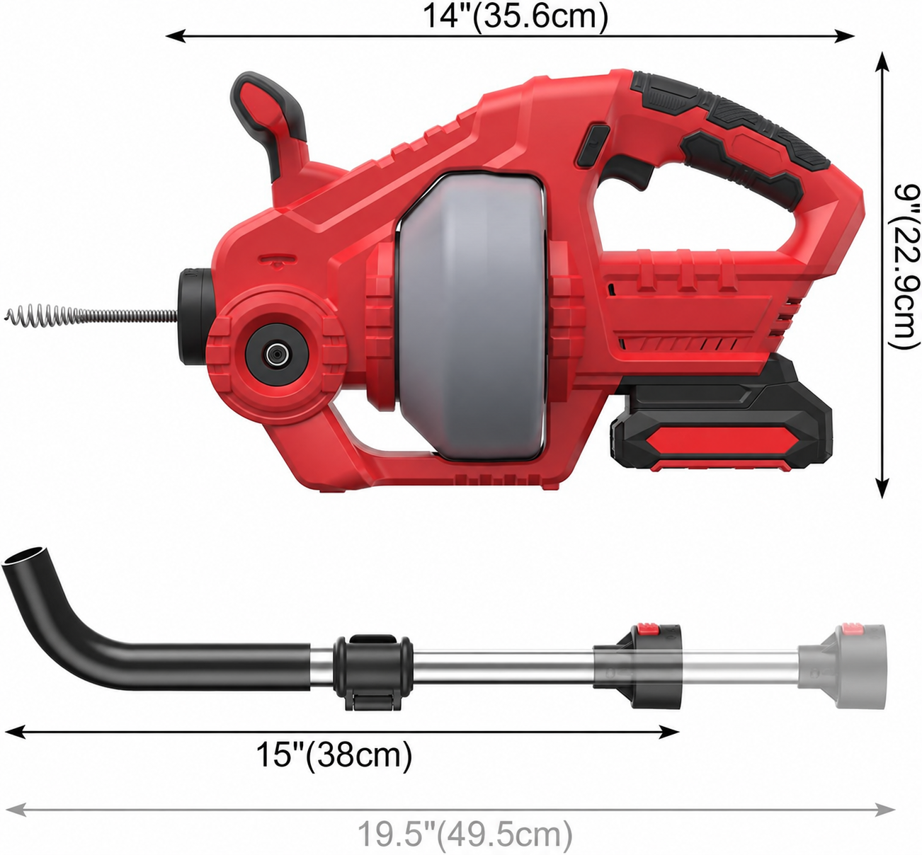 25Ft Cordless Electric Toilet Drain Snake Auger For Toilet & drain