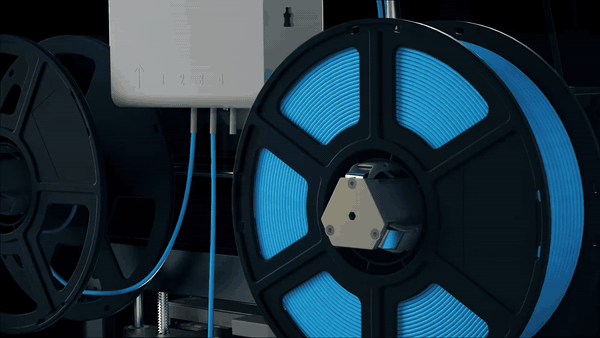 Manufacturer animation demonstrating automatic same-colour filament backup