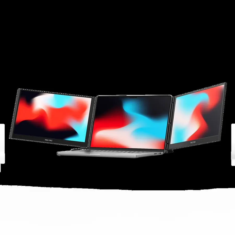 Triple laptop screen extender