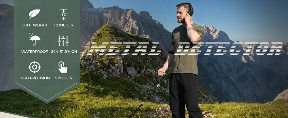 Using a professional metal detector outdoors