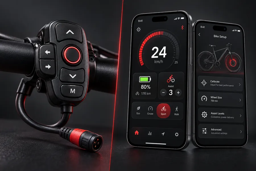 Unbranded remote controller and bicycle assist app