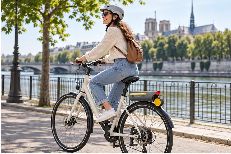 Cruise mode city cycling scene