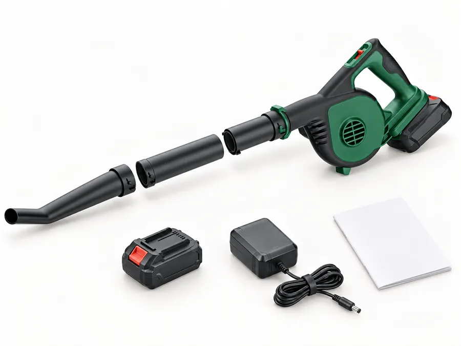 Leaf blower, battery, charger and package