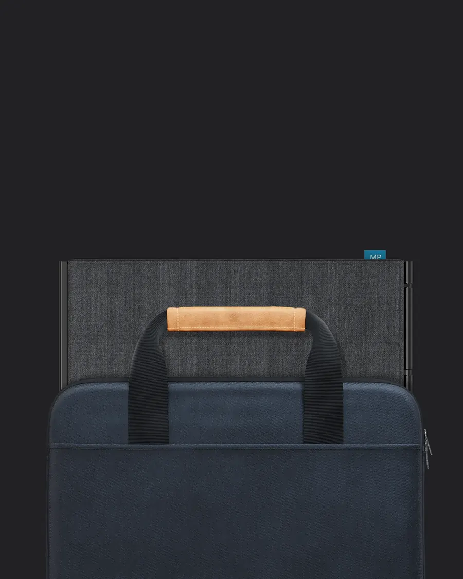 Folded portable triple monitor