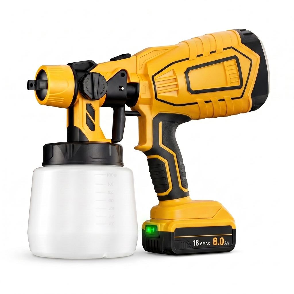 Compatible 18V Cordless Paint Sprayer – Lightweight, High-Precision HVLP