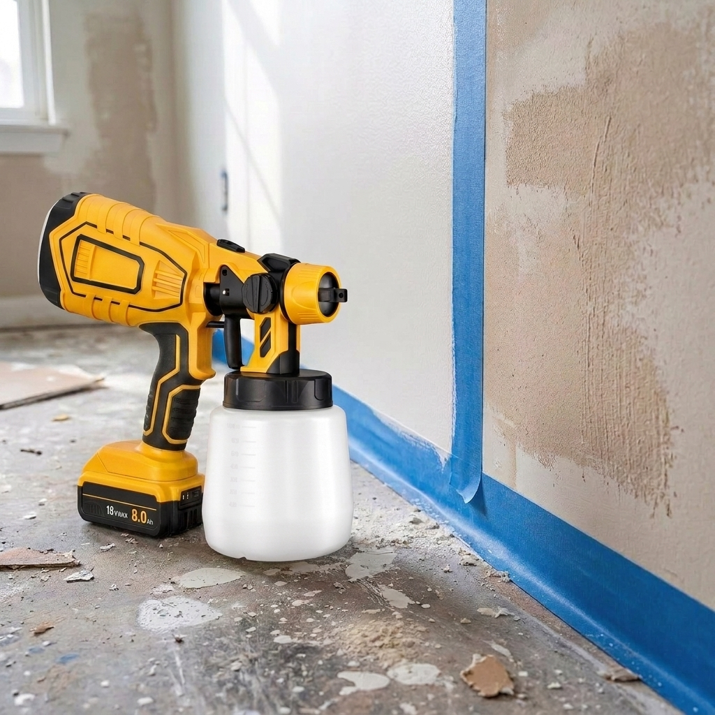 Compatible 18V Cordless Paint Sprayer – Lightweight, High-Precision HVLP