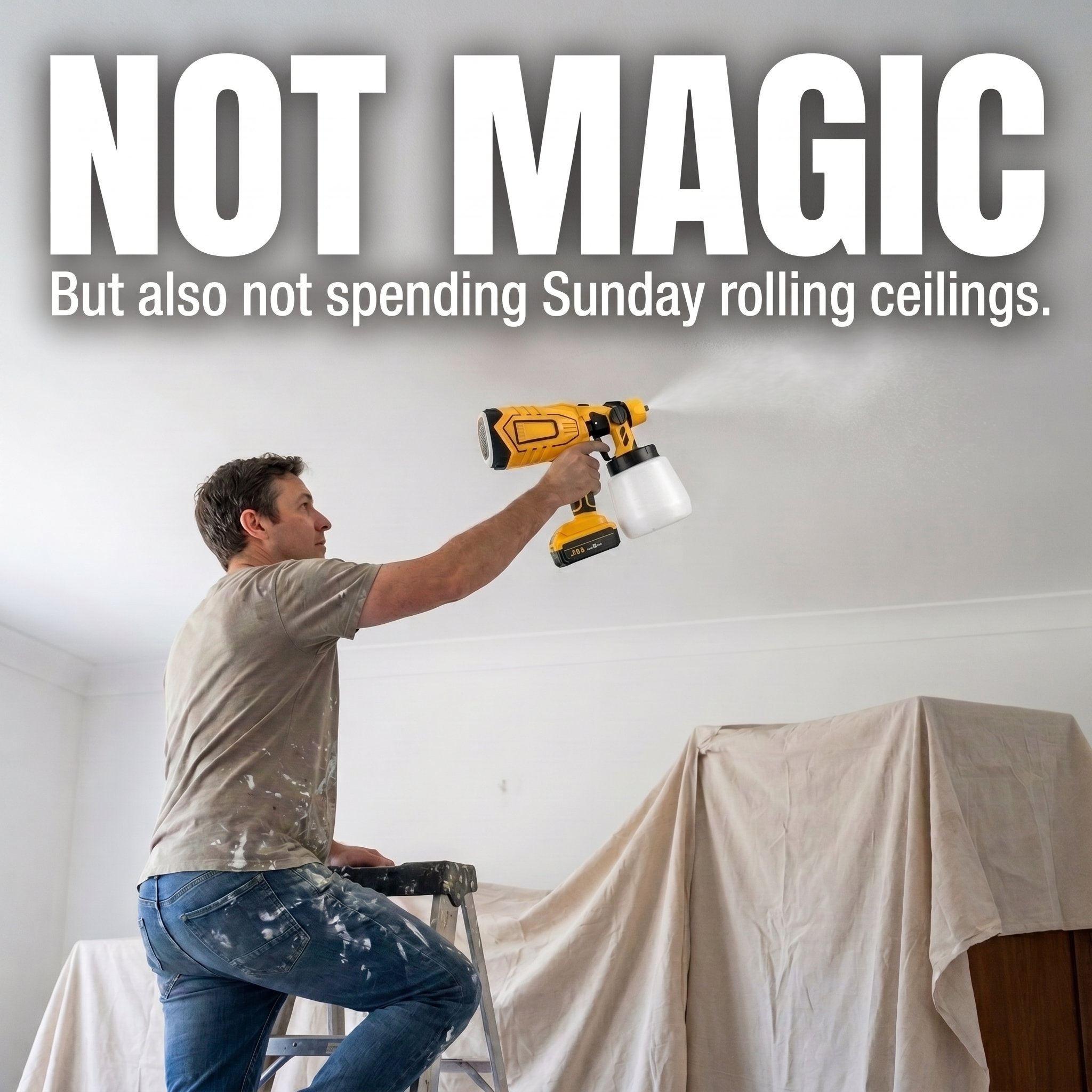 Compatible 18V Cordless Paint Sprayer – Lightweight, High-Precision HVLP
