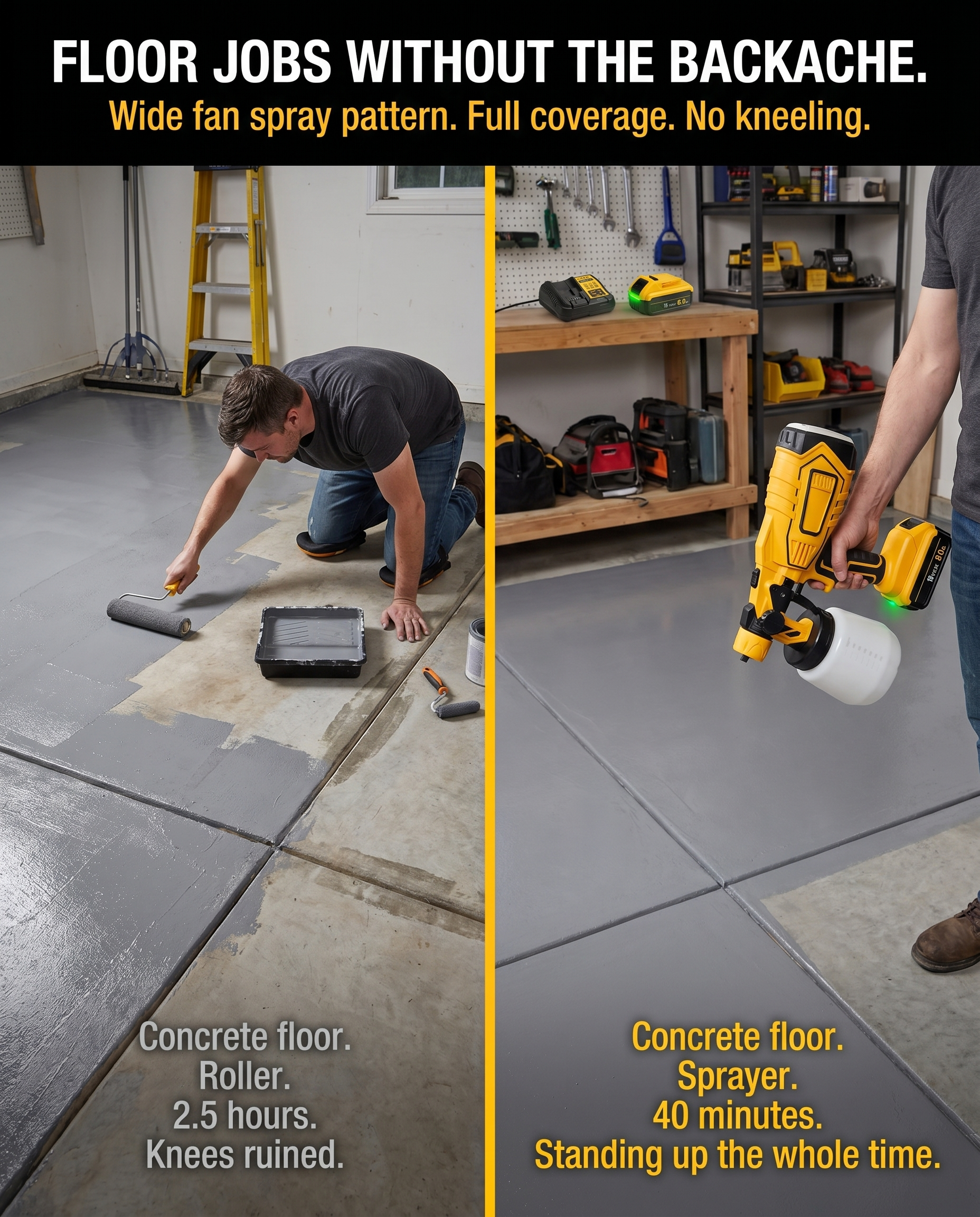 Compatible 18V Cordless Paint Sprayer – Lightweight, High-Precision HVLP