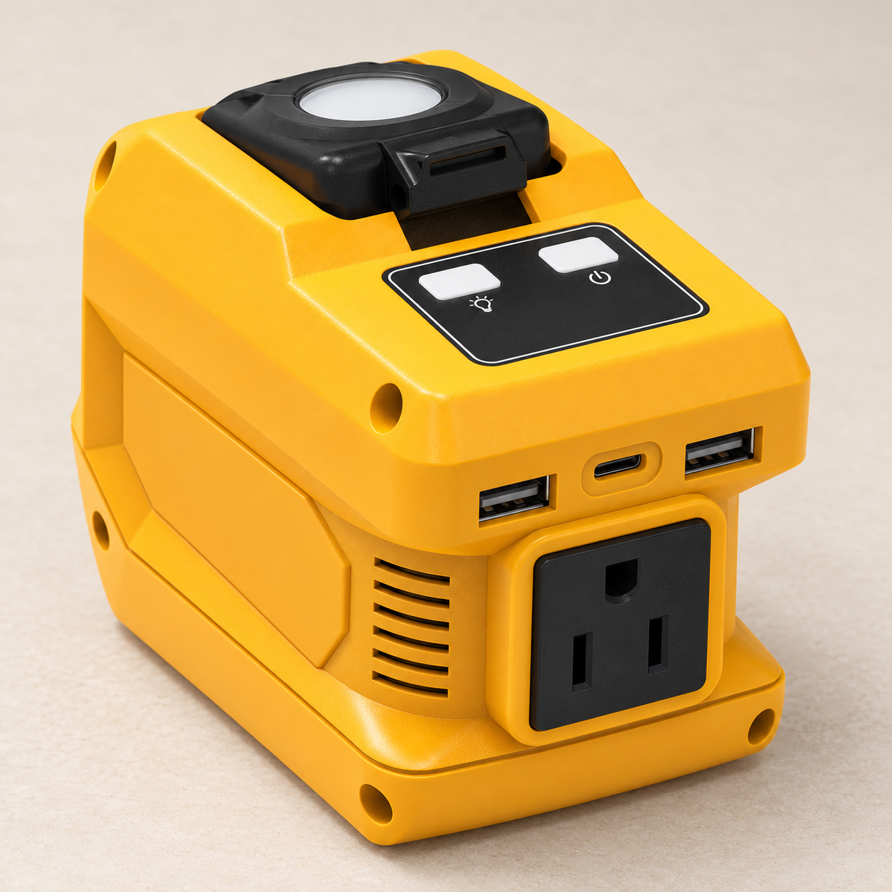 Yellow inverter, one unit without a battery