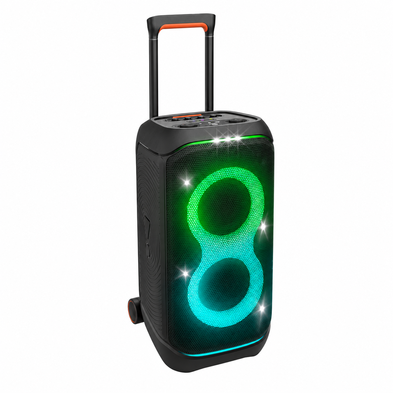 Black portable party speaker