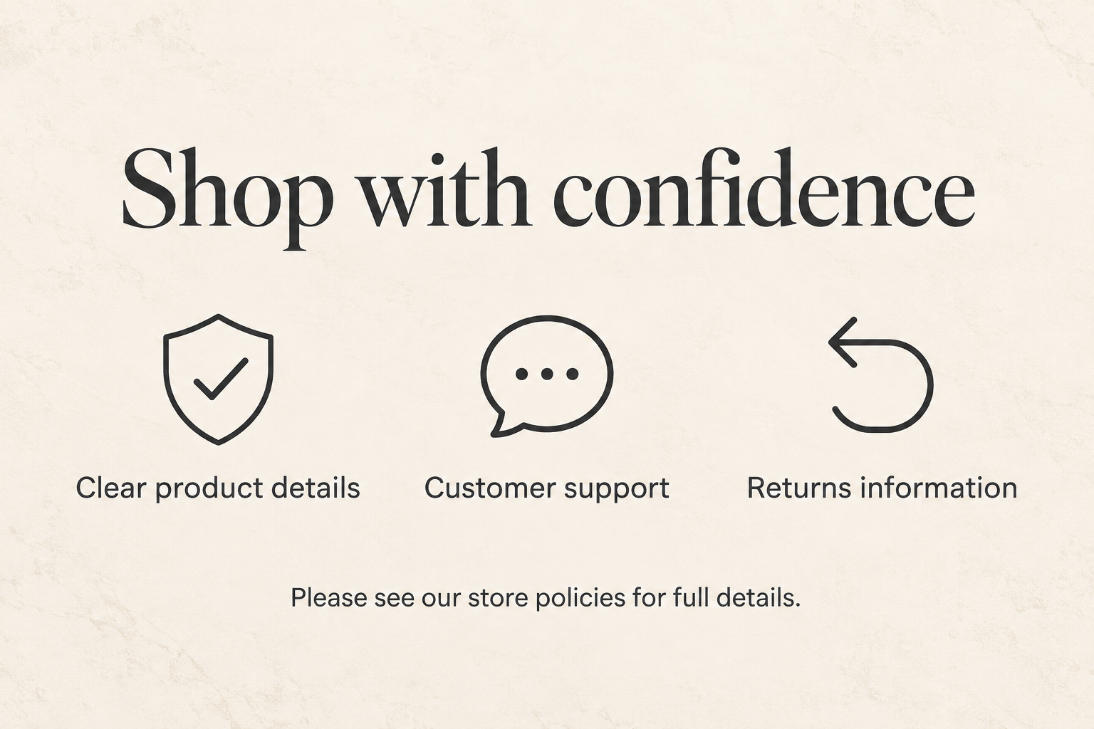Shop with confidence