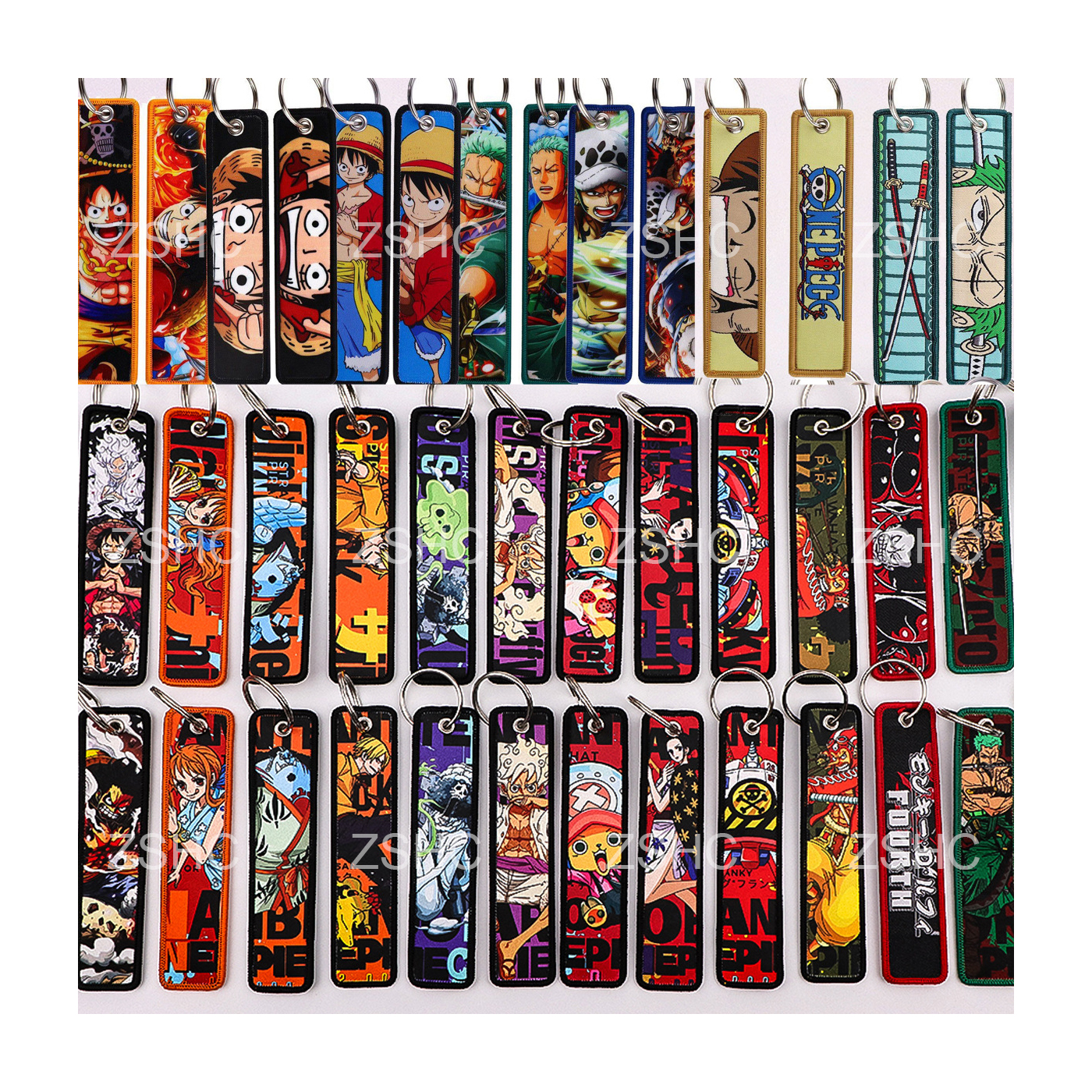 Custom Polyester Embroidery Keychain – Printed Fabric Key Strap Wholesale