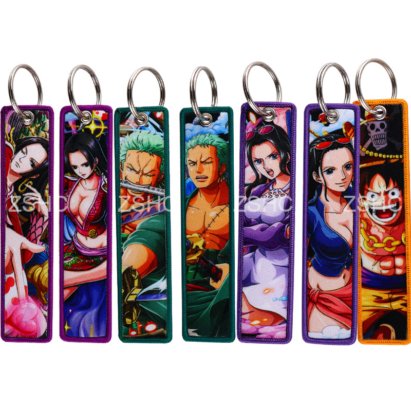 Custom Polyester Embroidery Keychain – Printed Fabric Key Strap Wholesale