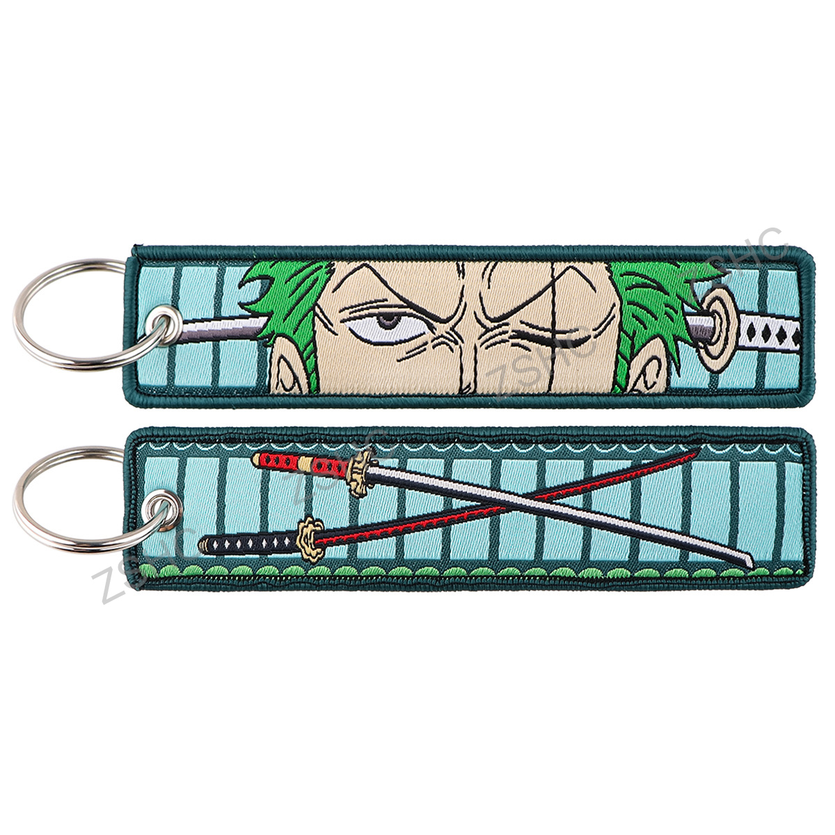 Custom Polyester Embroidery Keychain – Printed Fabric Key Strap Wholesale
