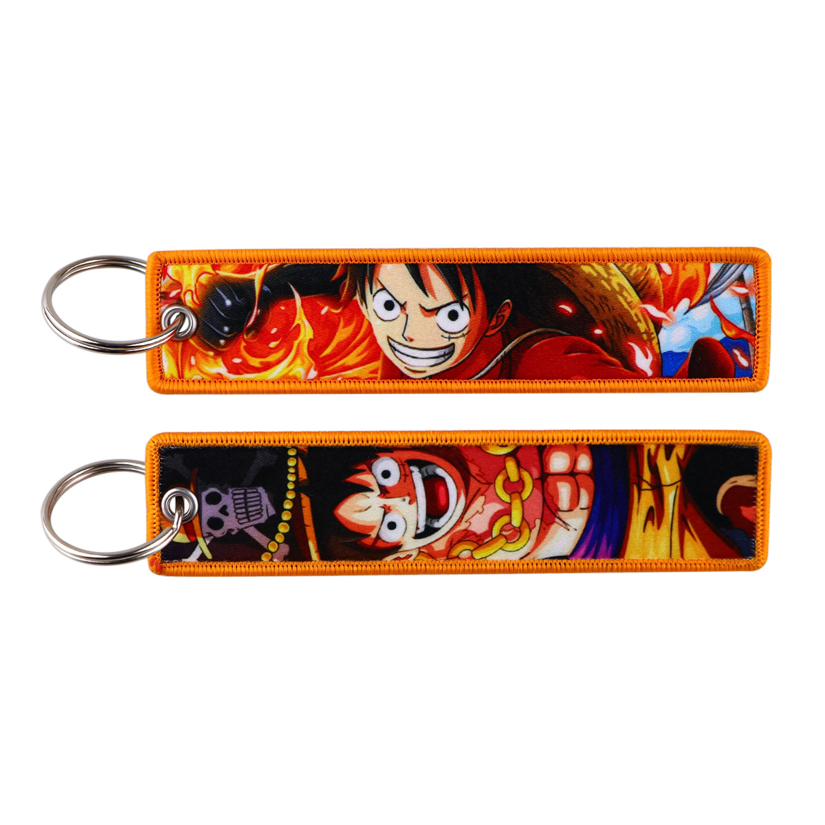 Custom Polyester Embroidery Keychain – Printed Fabric Key Strap Wholesale