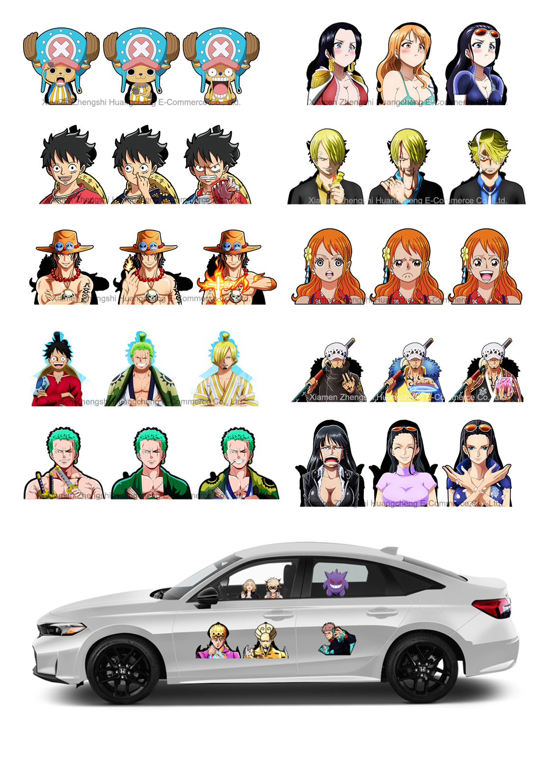 One Piece 3D Lenticular Stickers – Anime Sticker Collection Wholesale