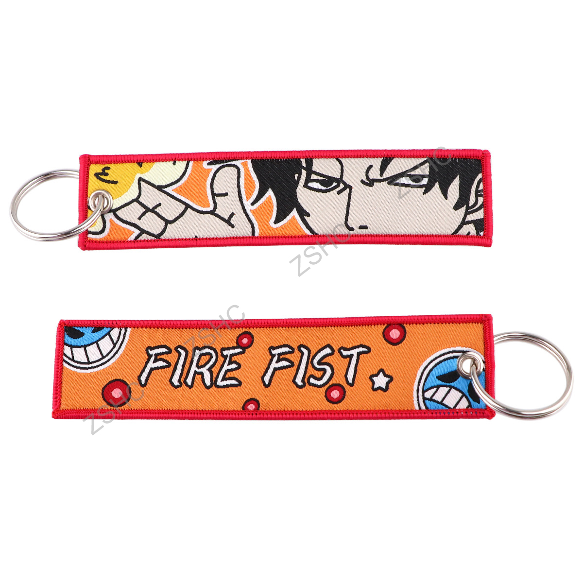 Custom Polyester Embroidery Keychain – Printed Fabric Key Strap Wholesale