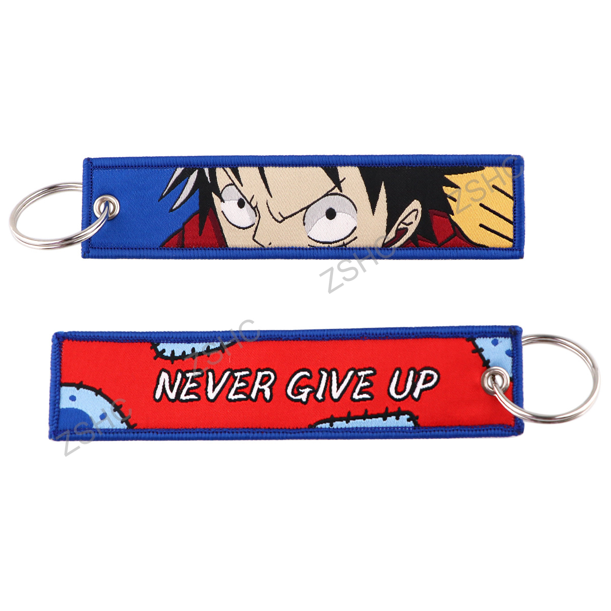 Custom Polyester Embroidery Keychain – Printed Fabric Key Strap Wholesale