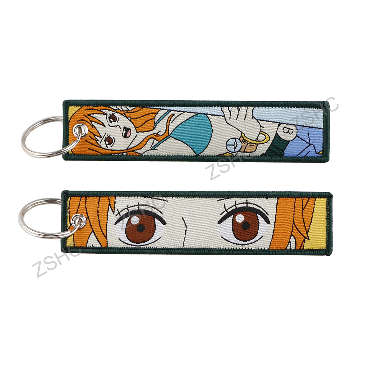 Custom Polyester Embroidery Keychain – Printed Fabric Key Strap Wholesale