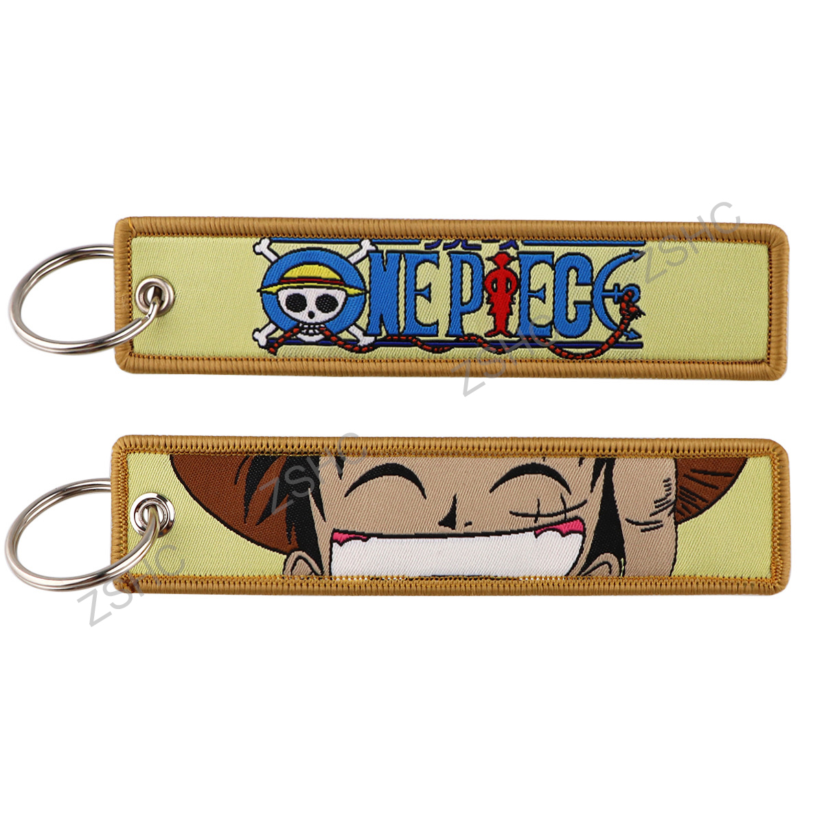 Custom Polyester Embroidery Keychain – Printed Fabric Key Strap Wholesale
